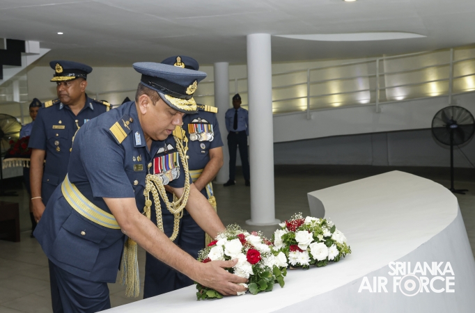 SLAF FALLEN WAR HEROES HONOURED AT THE WAR HEROES MONUMENT SLAF TRADE TRAINING SCHOOL, EKALA